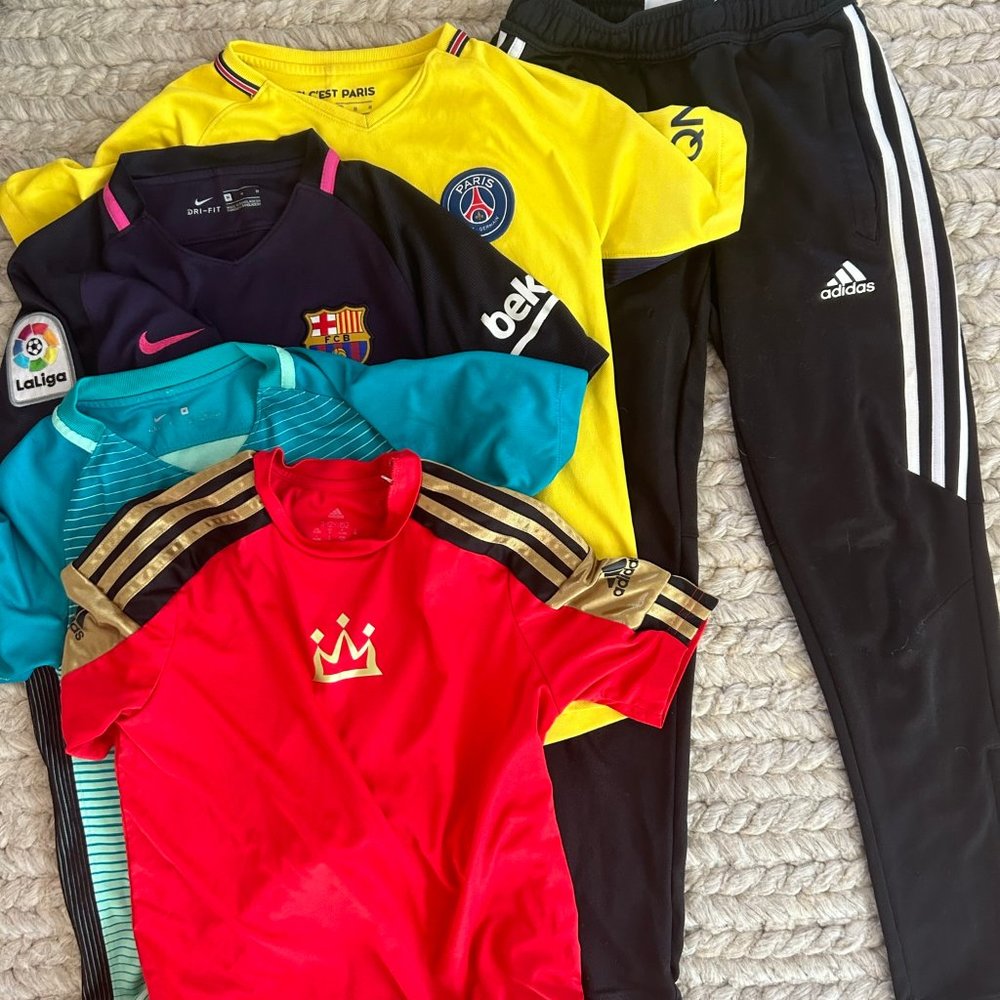 Lot of Soccer Shirts and Pants